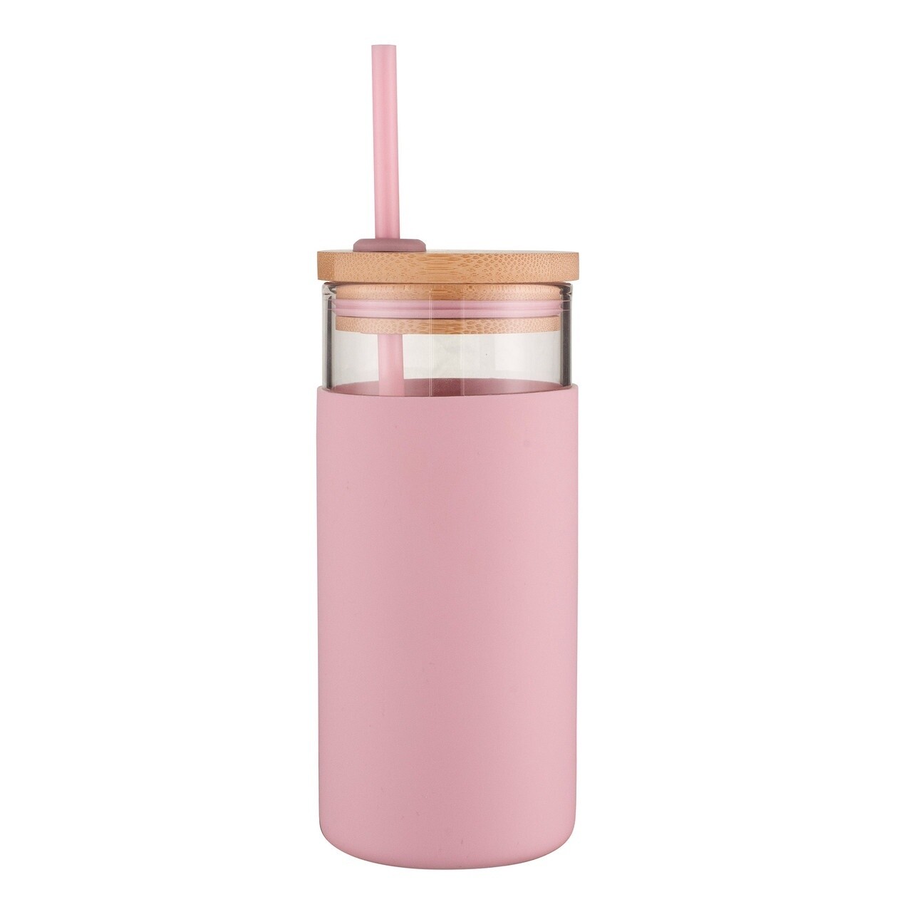 Glass Smoothie Tumbler 580ml - Pink
