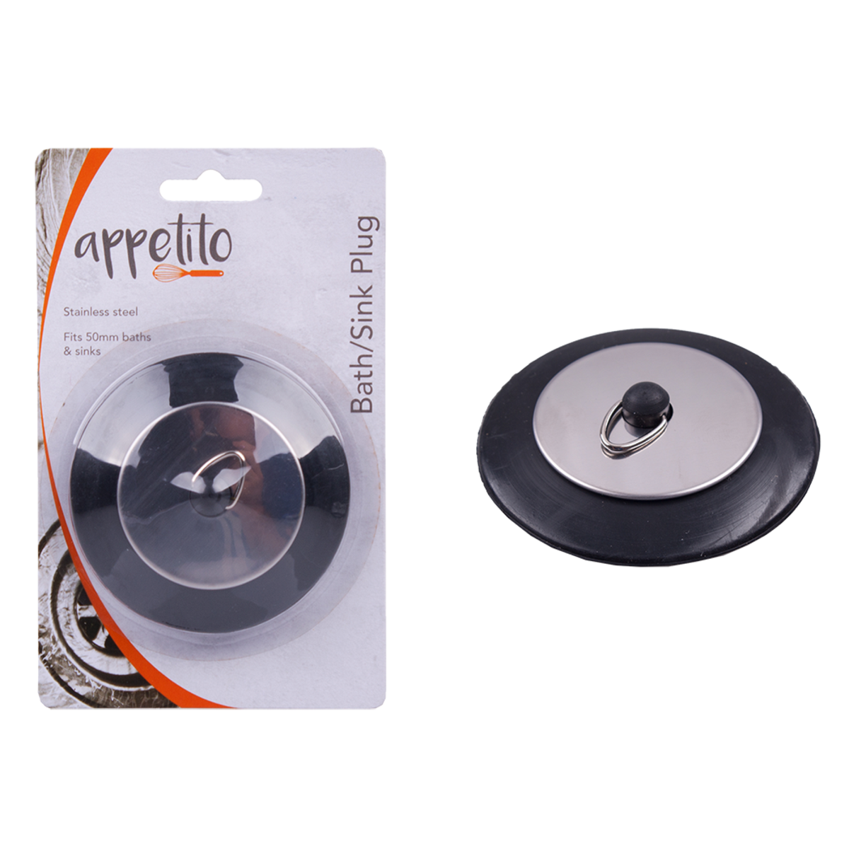 Stainless Steel Deluxe Bath/Sink Plug 7.5Cm Dia.