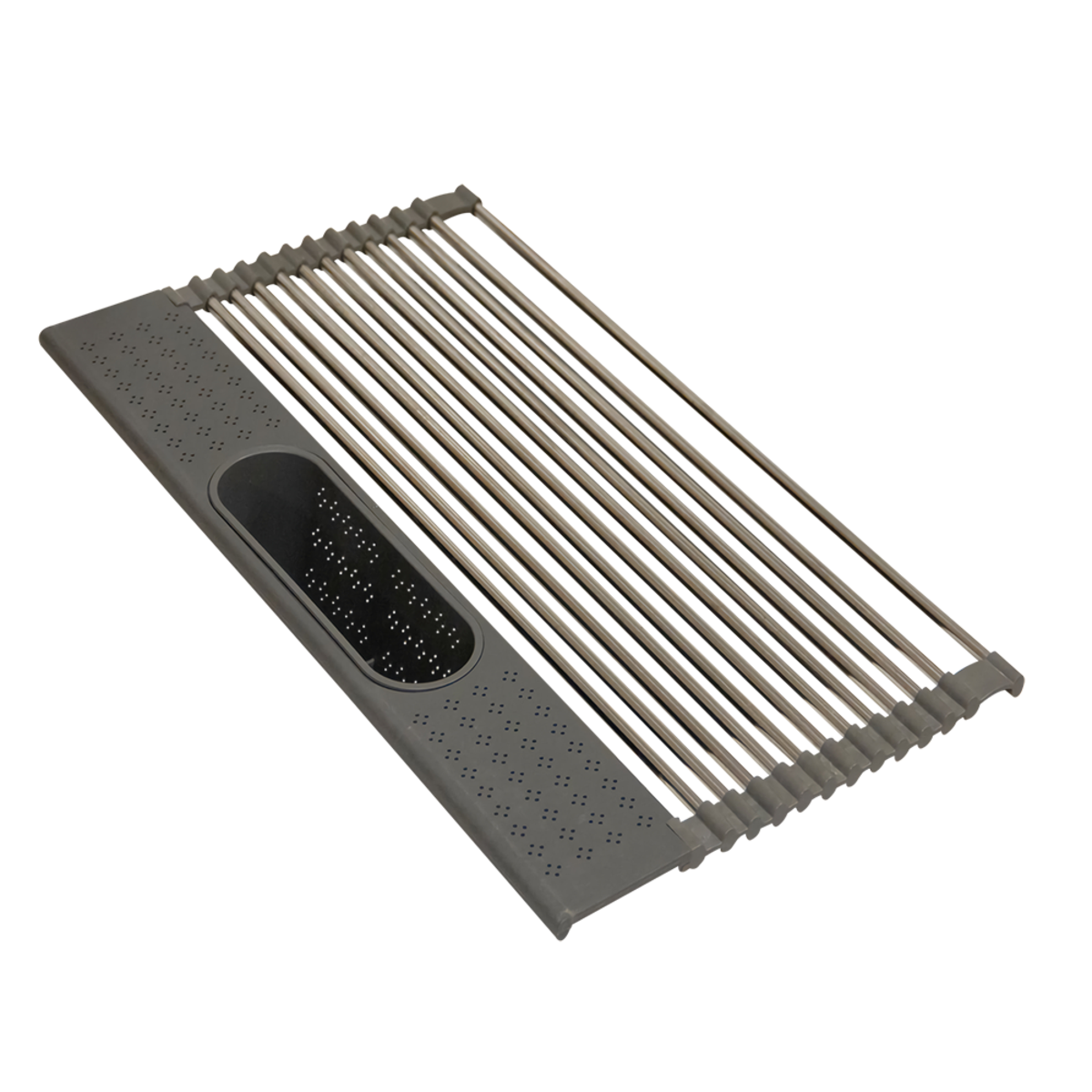 Roll-Up Sink Drying Rack 51 X 29cm With Cutlery Caddy