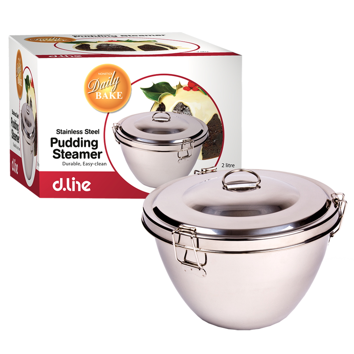Stainless Steel Pudding Steamer 2L