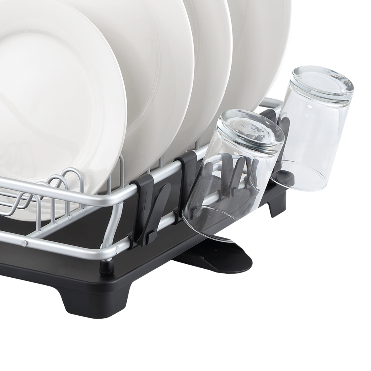 Pinnacle Aluminium 2-Tier Dish Rack With Draining Board