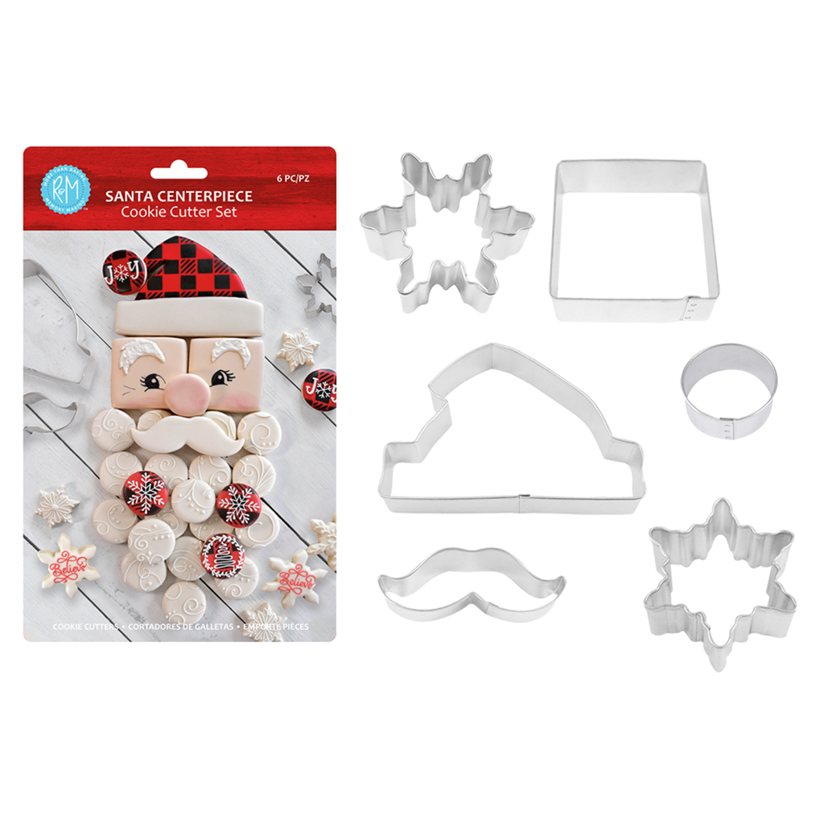 Santa Centerpiece Cookie Cutter Set 6