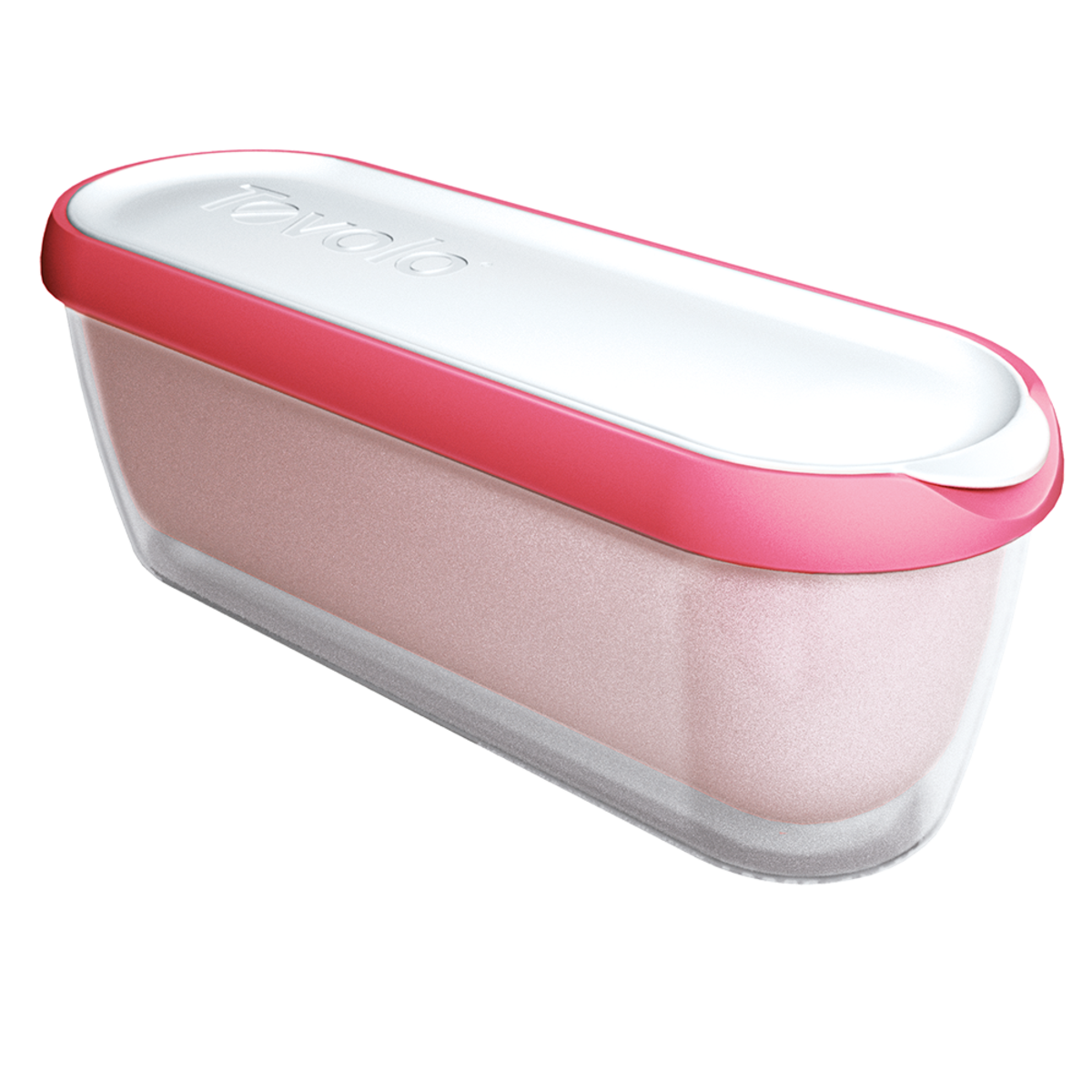 Glide-A-Scoop Ice Cream Tub 1.4L - Strawberry Sorbet Pink, Colour: Pink