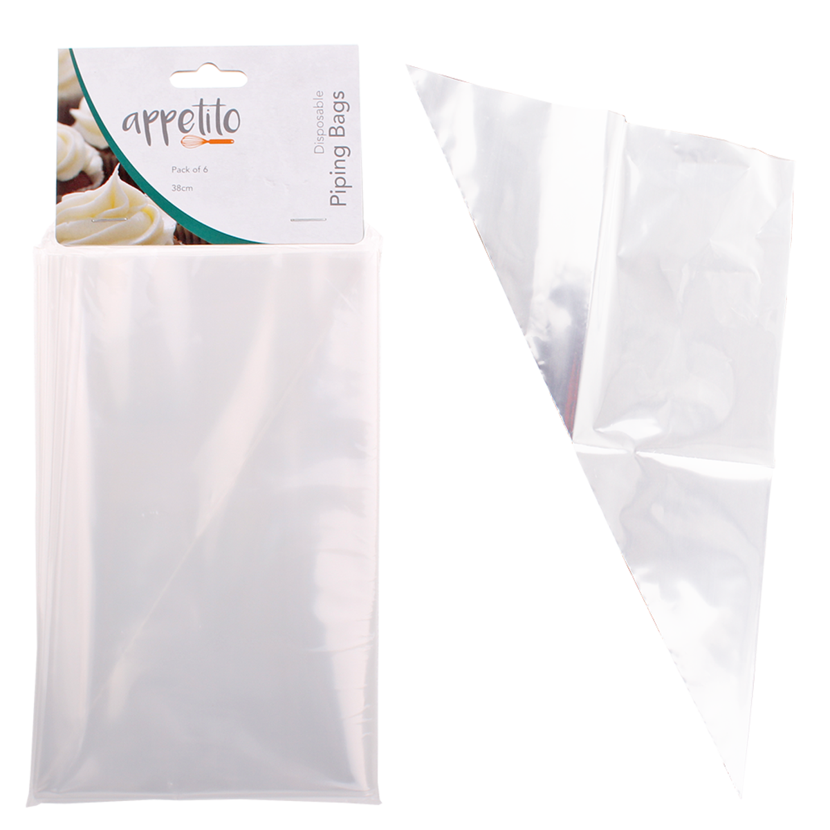 Disposable Piping Bags 38cm Pack 6