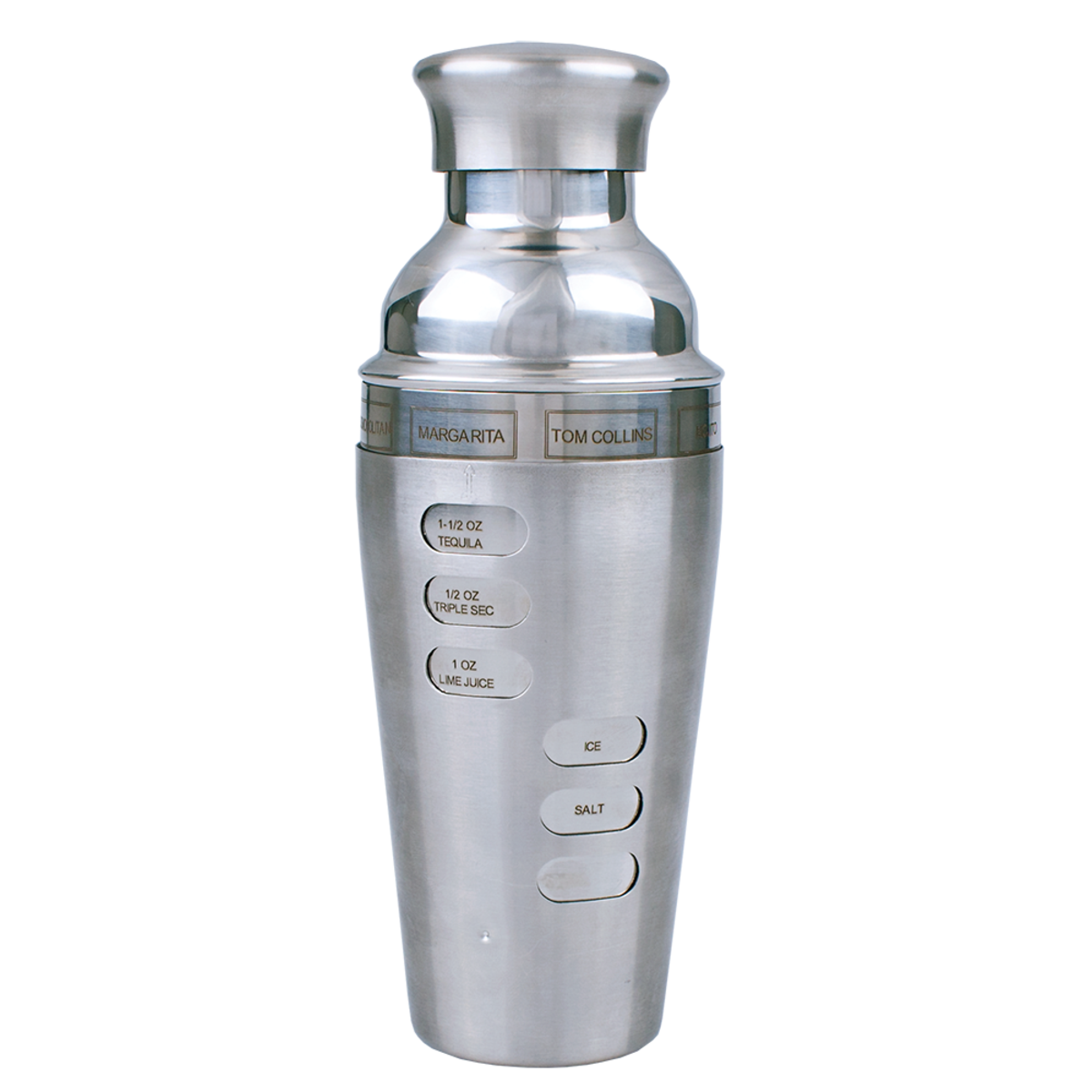 Stainless Steel Dial-A-Drink Cocktail Shaker 750ml - Satin, Colour: Satin