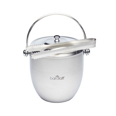 Ice Bucket with Lid &amp; Tongs Stainless Steel