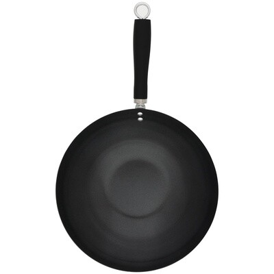 Non-Stick Stir Fry Wok w/Black Handle - 30cm