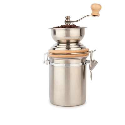 Stainless Steel Hand Coffee Grinder with Storage Large