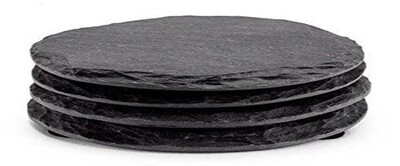 Slate 4 Piece Coaster - Size: 10cm