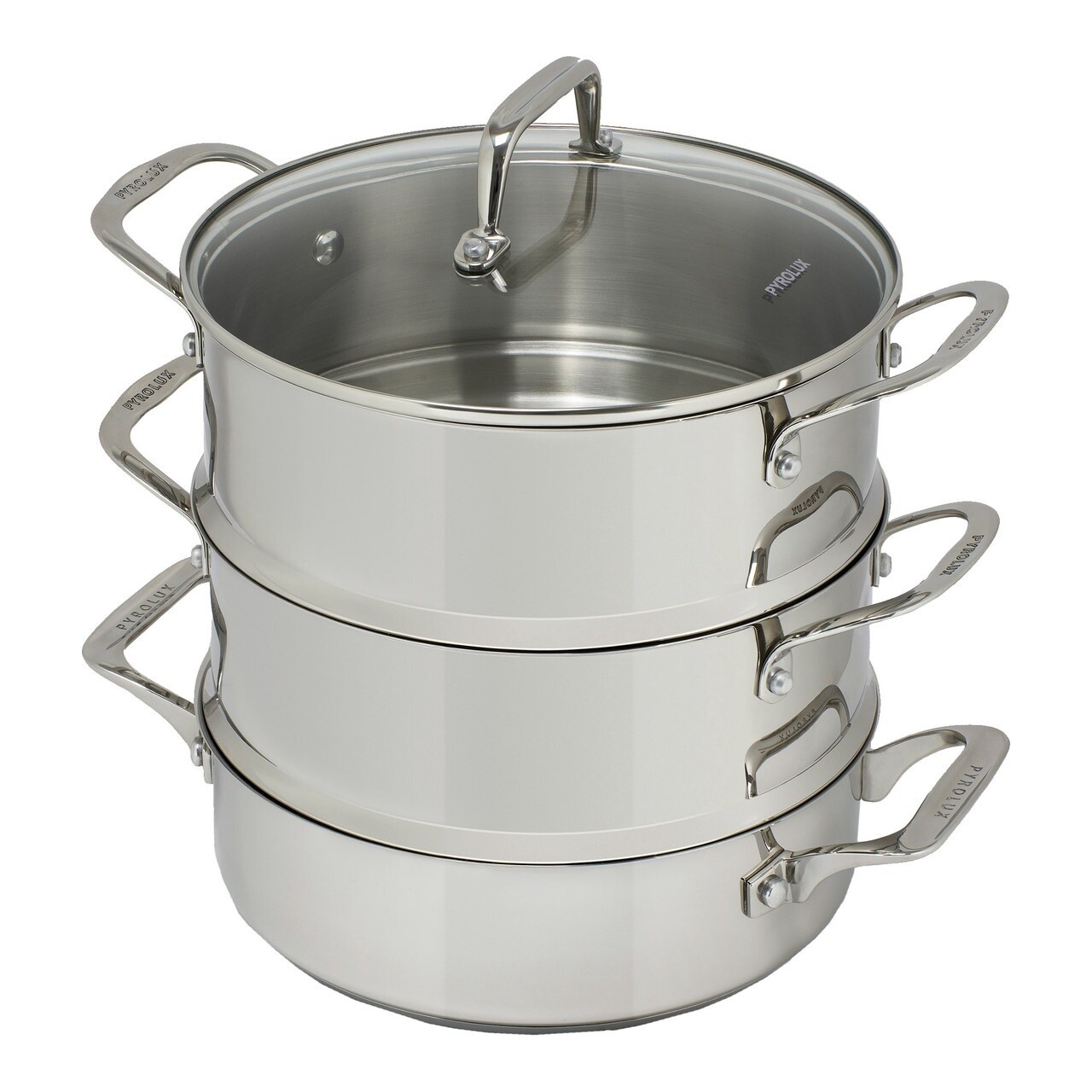 Pyrosteel 3 Tier Steamer Set 24cm