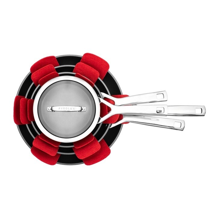 Pan Protector Red - Set Of 3