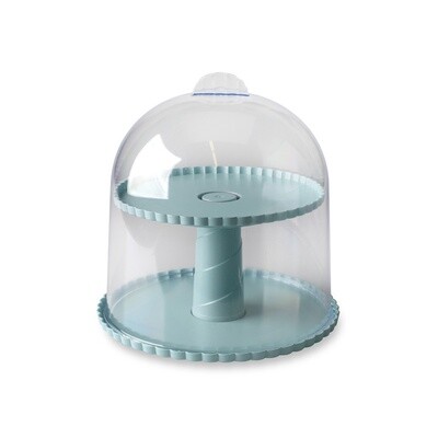 Dessert Stand With Clear Dome Lid, 25.4 x 21.1 x 26.9cm - Plastic