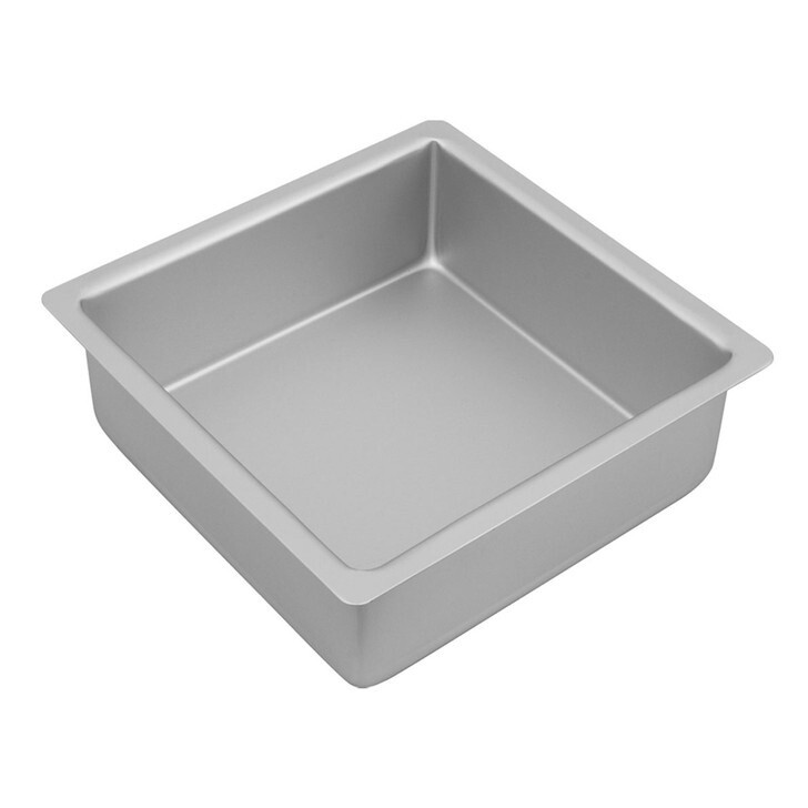 Silver Anodised Square Cake Pan 20 X 7.5cm