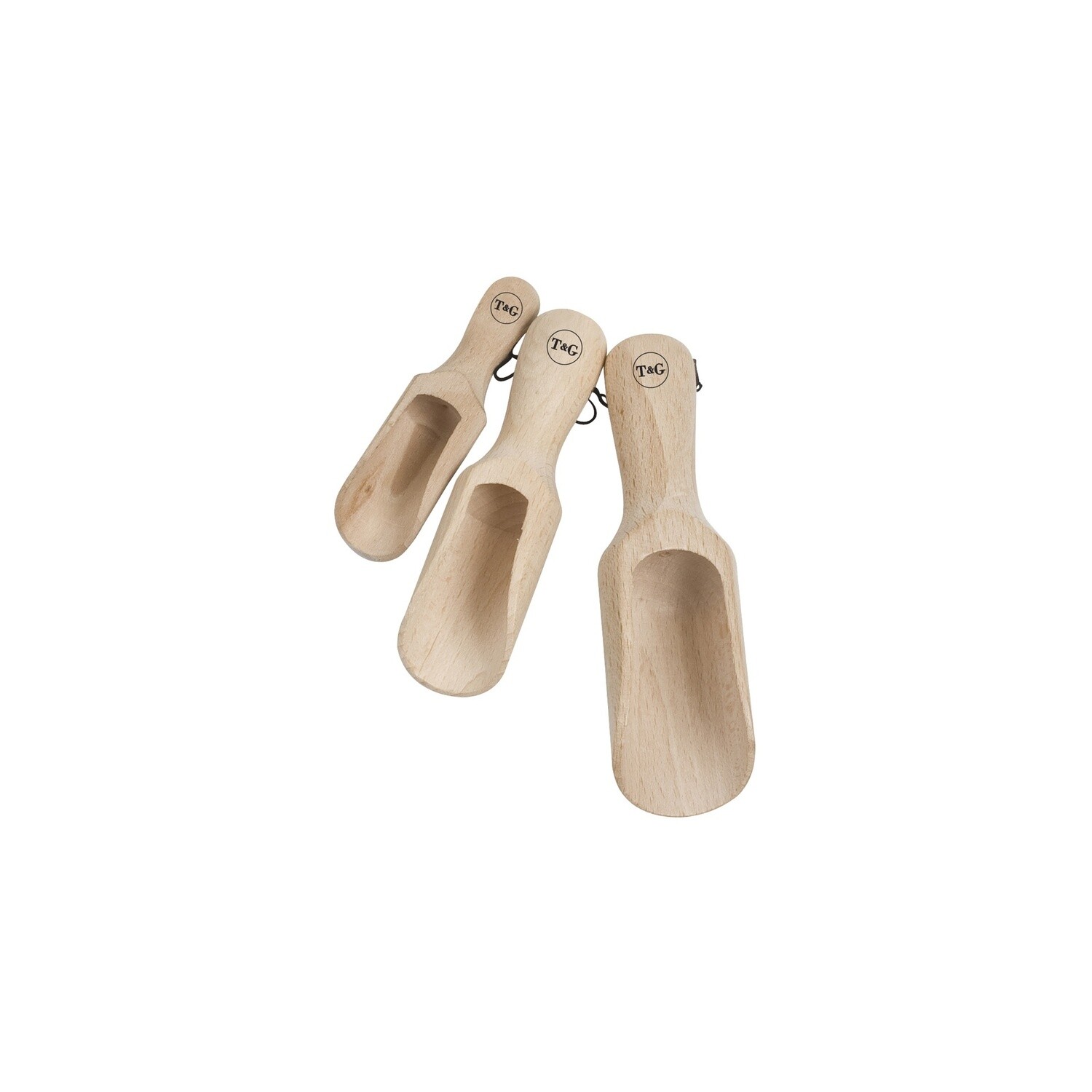 Wooden Set of 3 Scoops Beech FSC