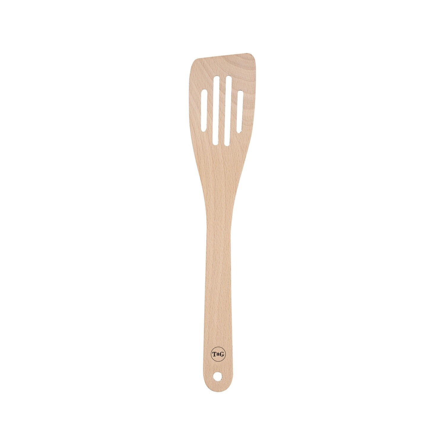 Wooden Curved Slotted Wok Spatula, Fsc Certified Beech