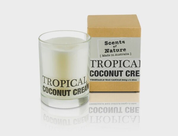 Soy Candle 240G, Fragrance: Tropical Coconut Cream