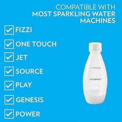 Carbonating Bottle 1/2L Twin Pack White Fuse