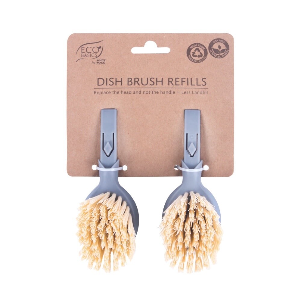 Eco Basics Dish Brush Refills 2 Pack