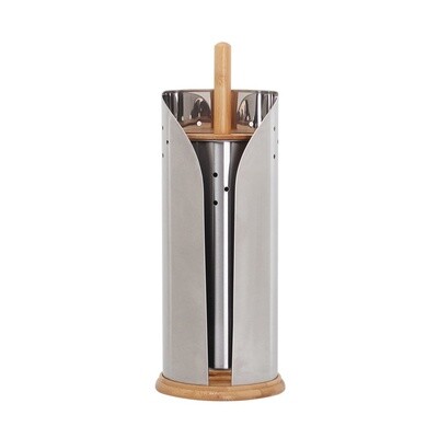 Eco Basics Toilet Set &amp; Roll Holder - Stainless Steel