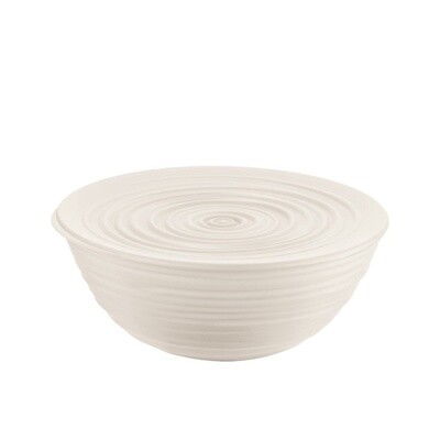Large Bowl with Lid Earth - Milk White