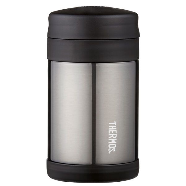470ml Funtainer Stainless Steel Vacuum Insulated Food Jar W/ Spoon - 2 Colors, Colour: Charcoal