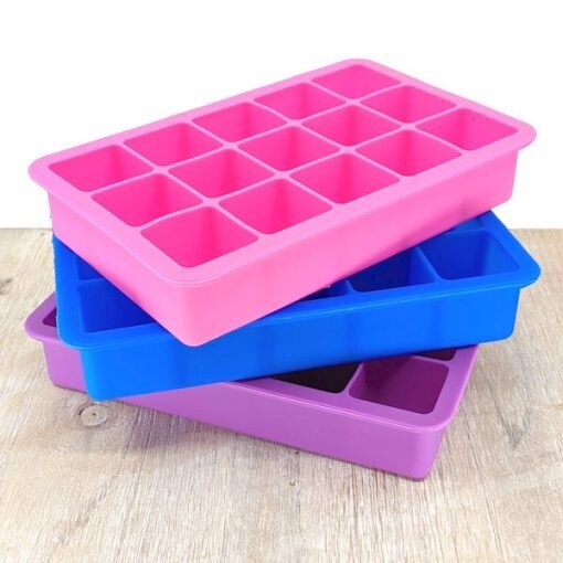 15 Holes Silicone Ice Maker - 4 Colors, Color: Blue