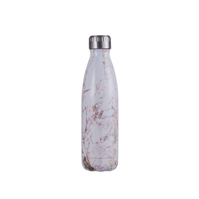 Avanti Fluid Bottle 500Ml-Marble White/Gold