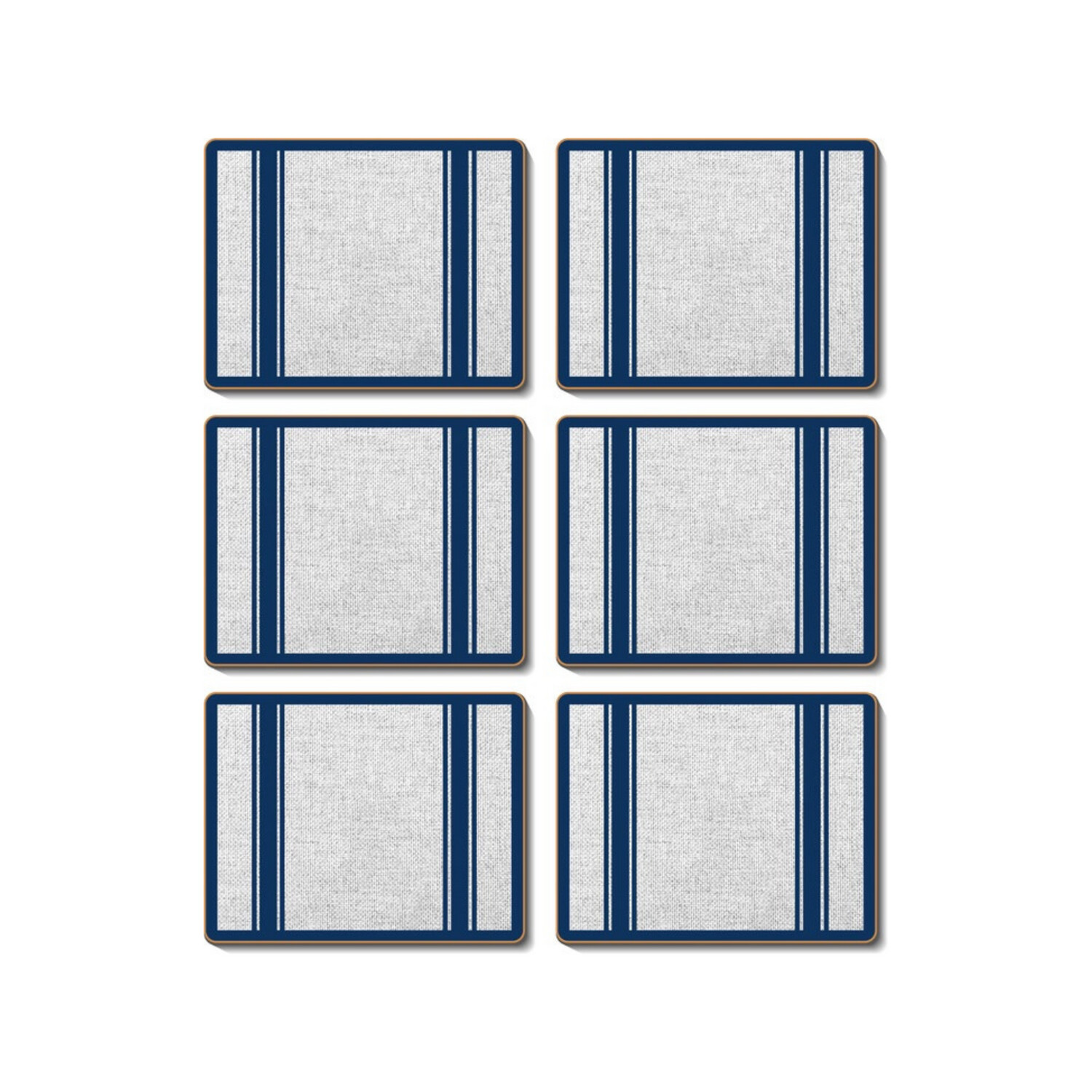 Hamptons Navy Coasters Set Of 6