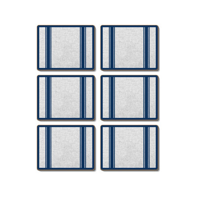 Hamptons Navy Coasters Set Of 6
