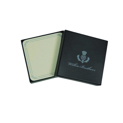 Set of 6 Plain Coasters Cream-  Black