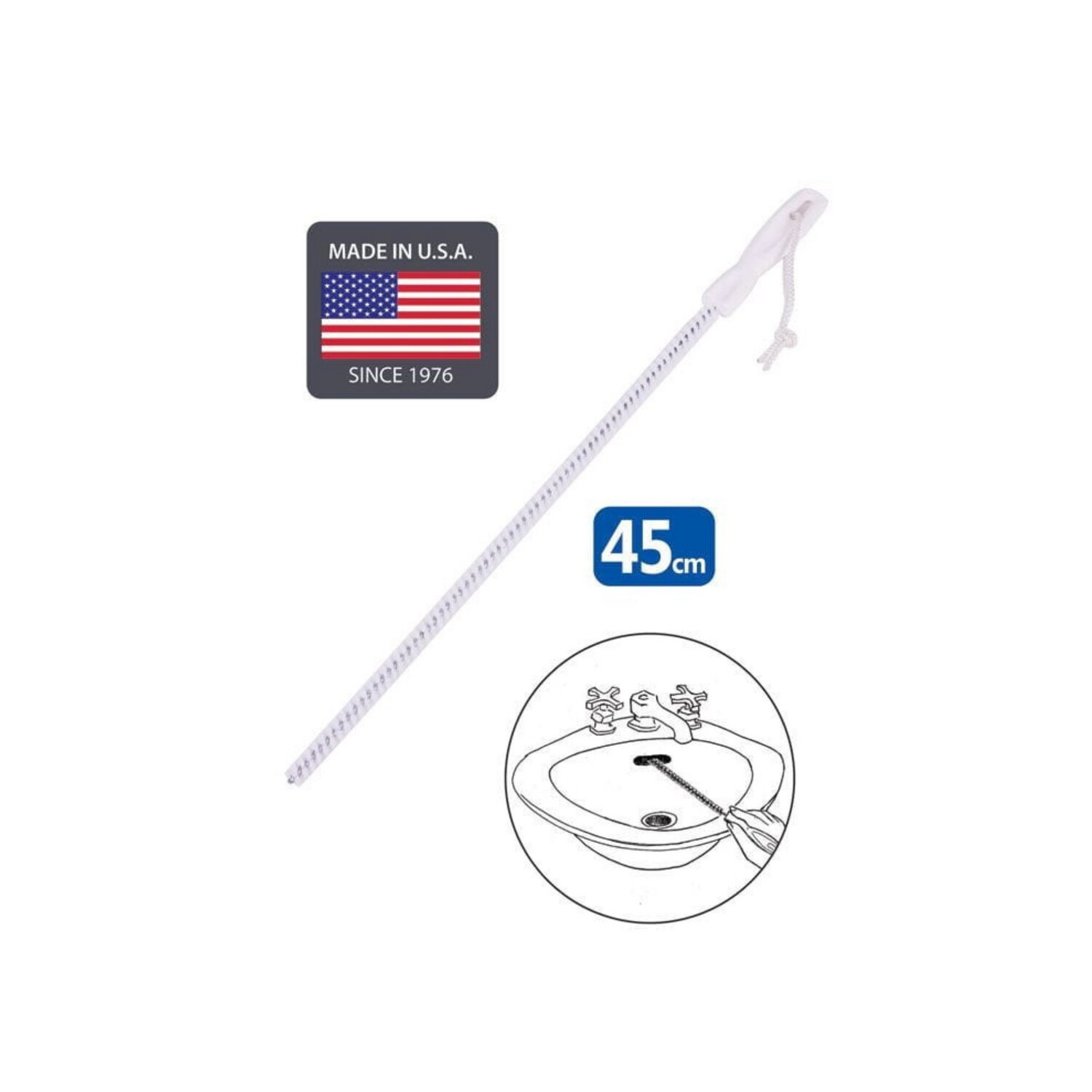Usa Brushware Hair Catching Drain Cleaning Brush
