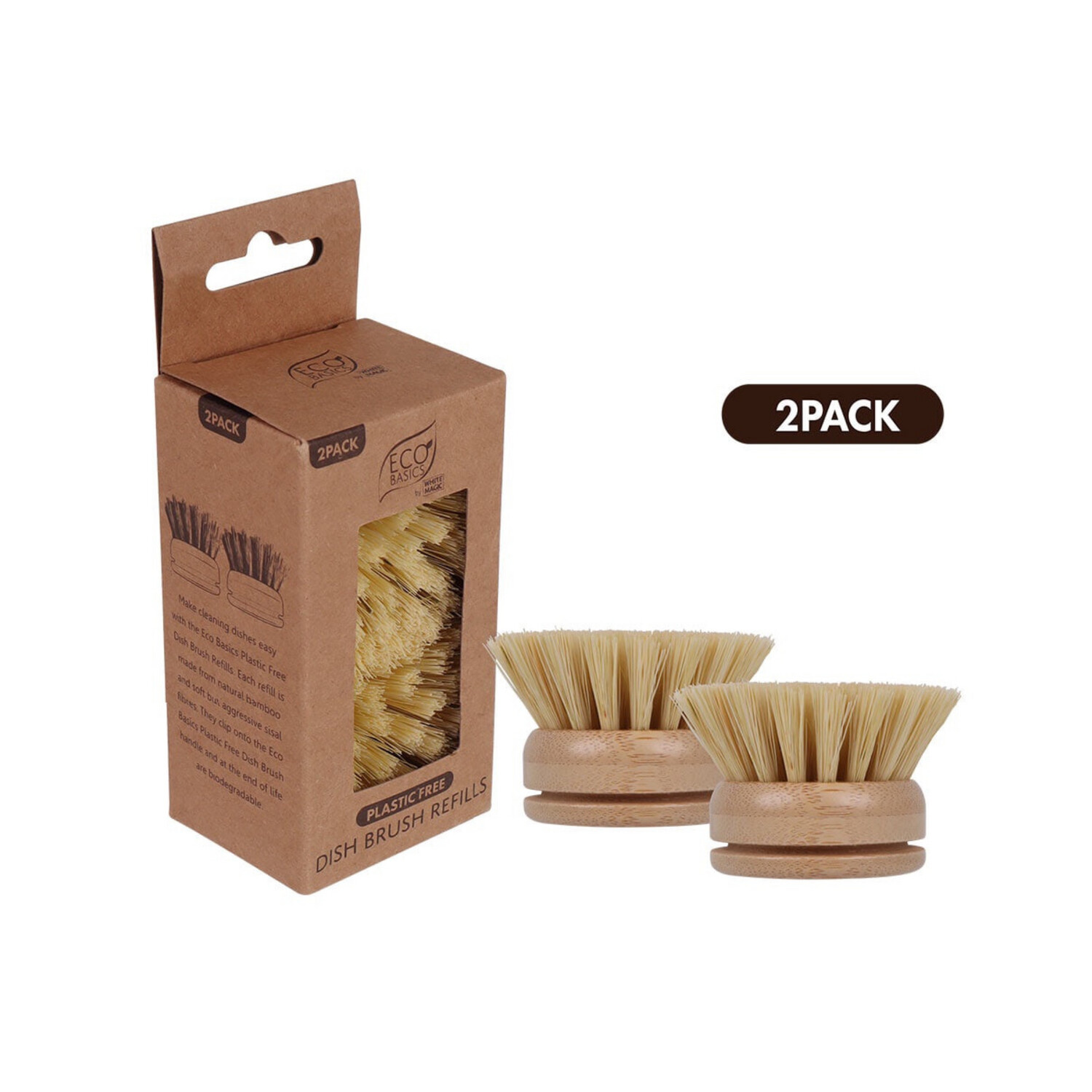 White Magic Eco Basics Plastic Free Dish Brush Refill
