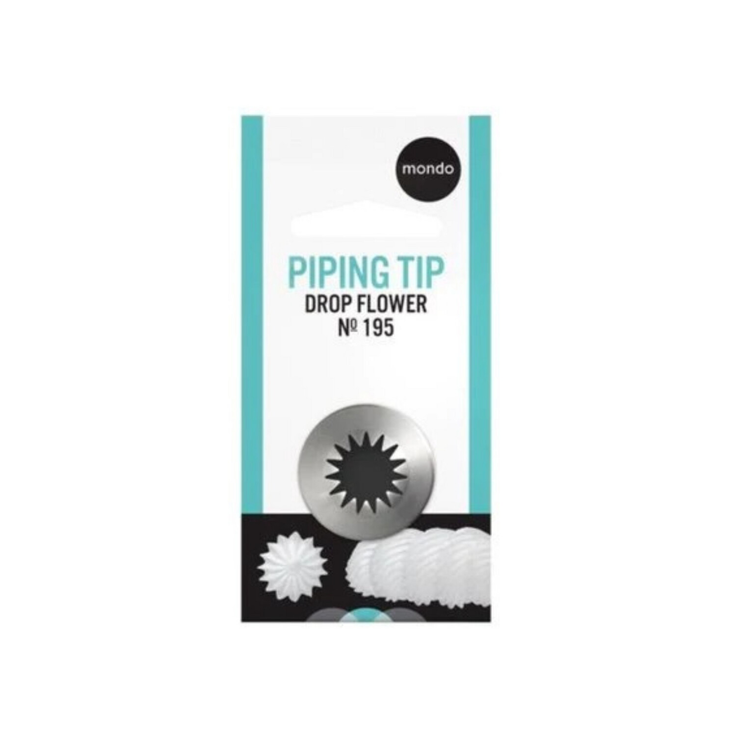 #195 Stainless Steel  Lg Drop Flower Piping Tip