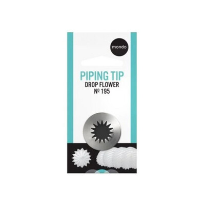 #195 Stainless Steel  Lg Drop Flower Piping Tip