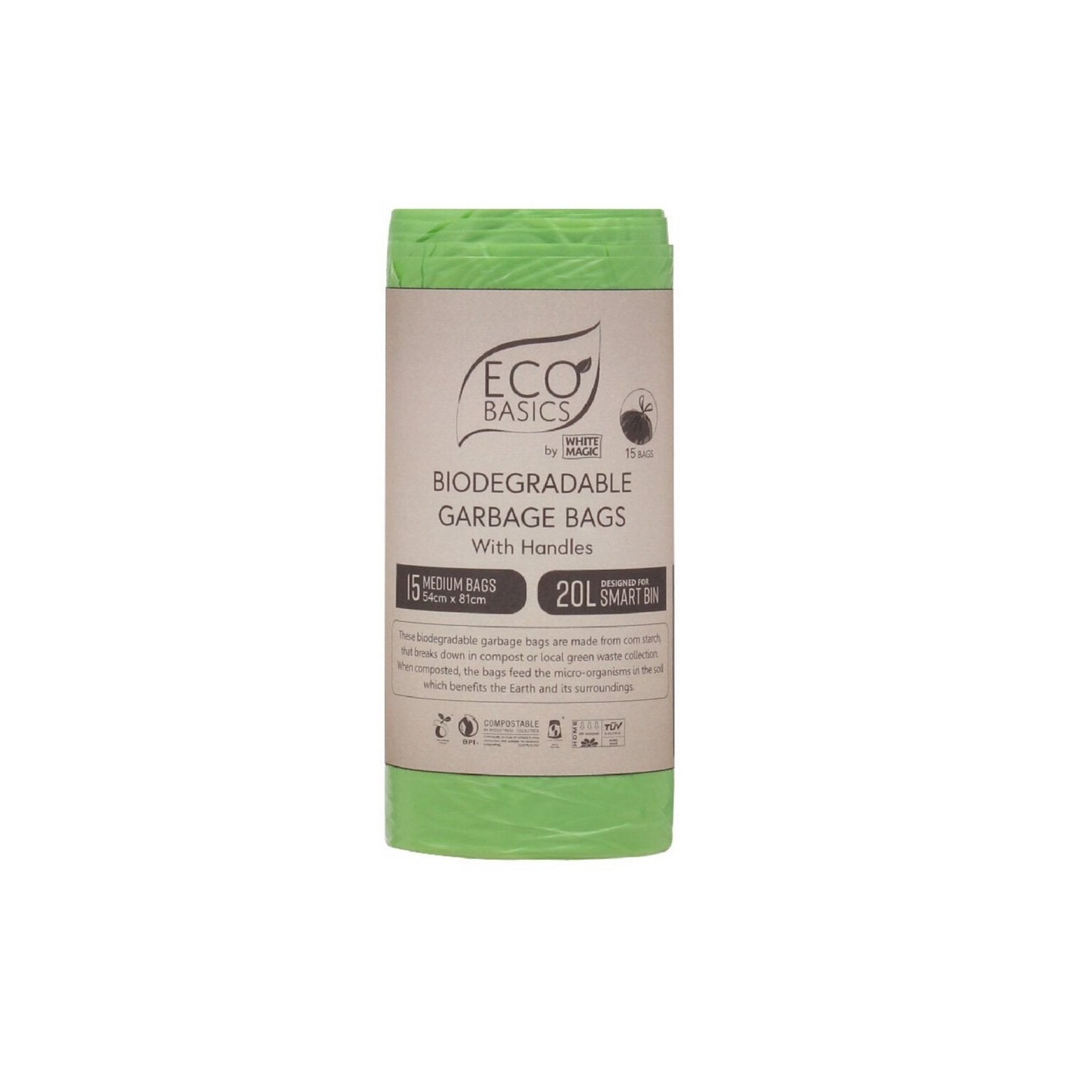 Biodegradable Garbage Bin Bags 20L - 15Bags/Roll