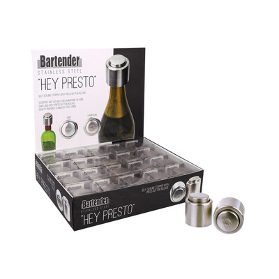 Hey-Presto Stainless Steel Wine &amp; Champagne Stoppers