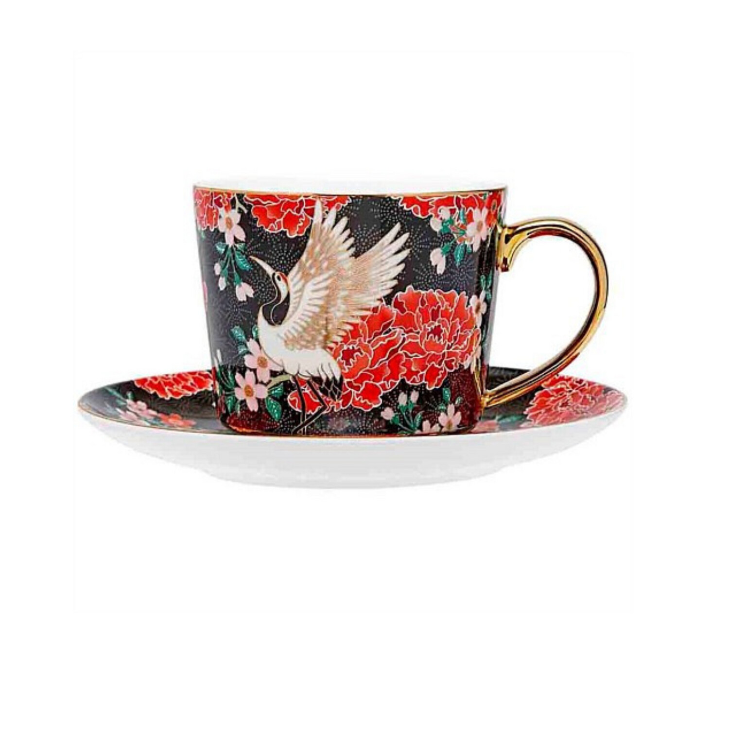 Osaka Black Cranes Cup &amp; Saucer