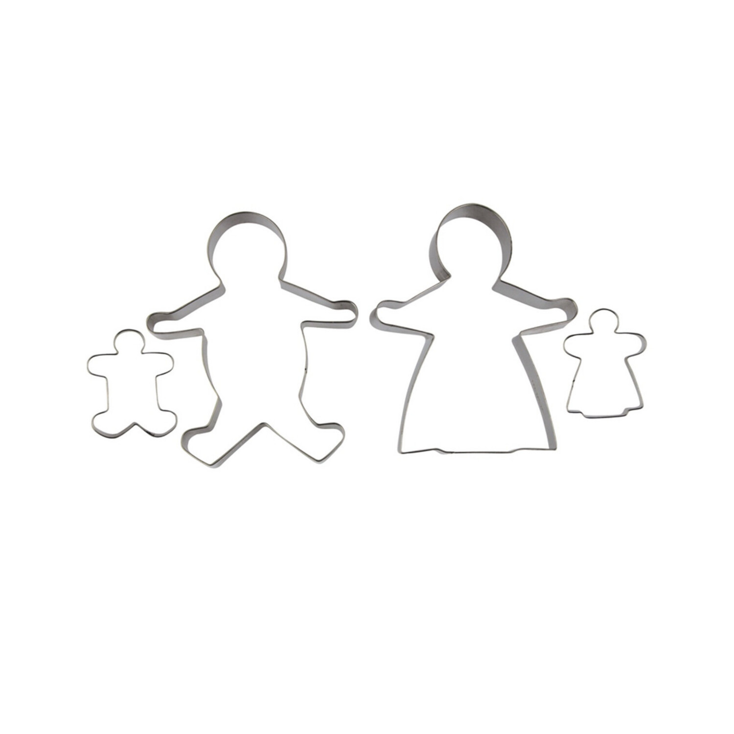 Gingerbread Family Cookie Cutters 4 Piece Set