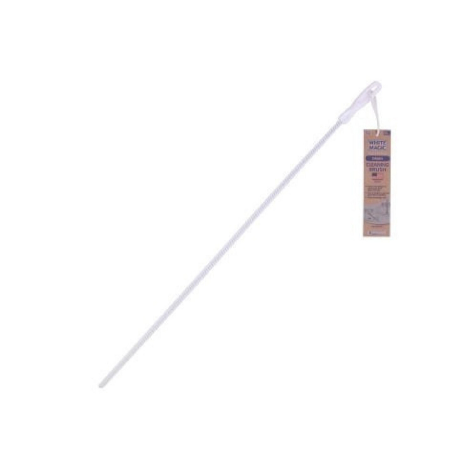 White Magic Extra Long Hair Catching Drain Cleaning Brush