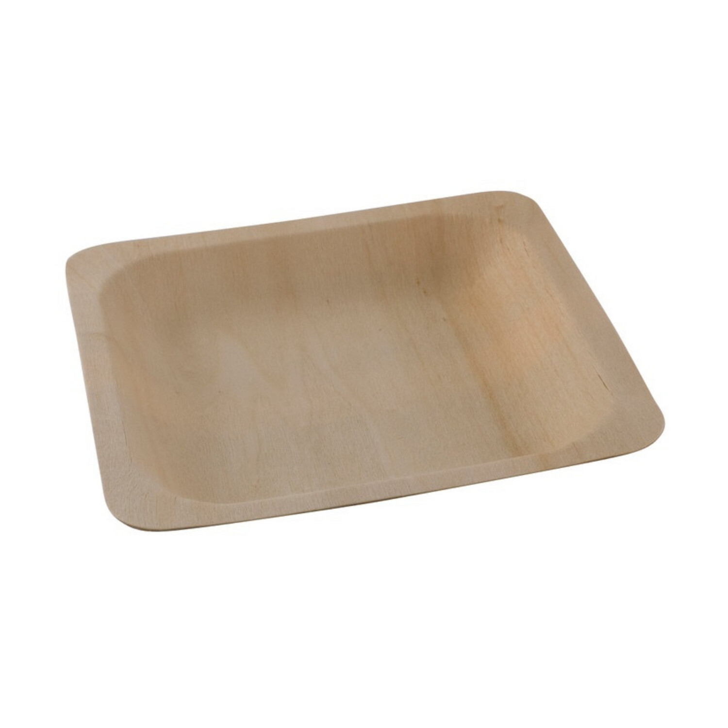 Square Poplar Plate 14 X 14cm - Set Of 10