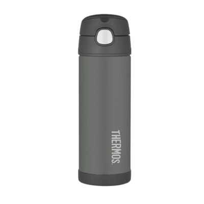 470Ml Funtainer Vacuum Insulated Drink Bottle - Charcoal