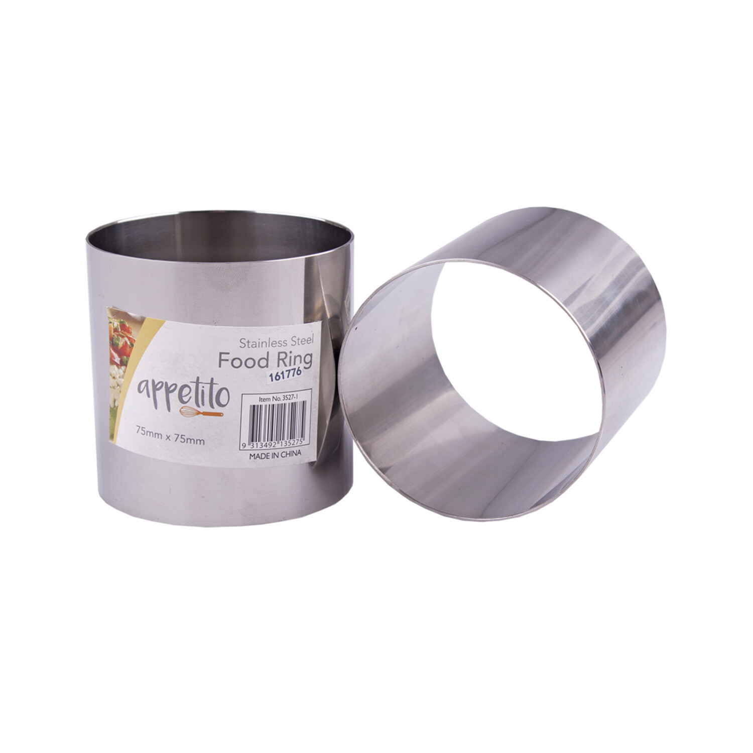Stainless Steel Round Food Ring 75mm Diameter X 75mm Height