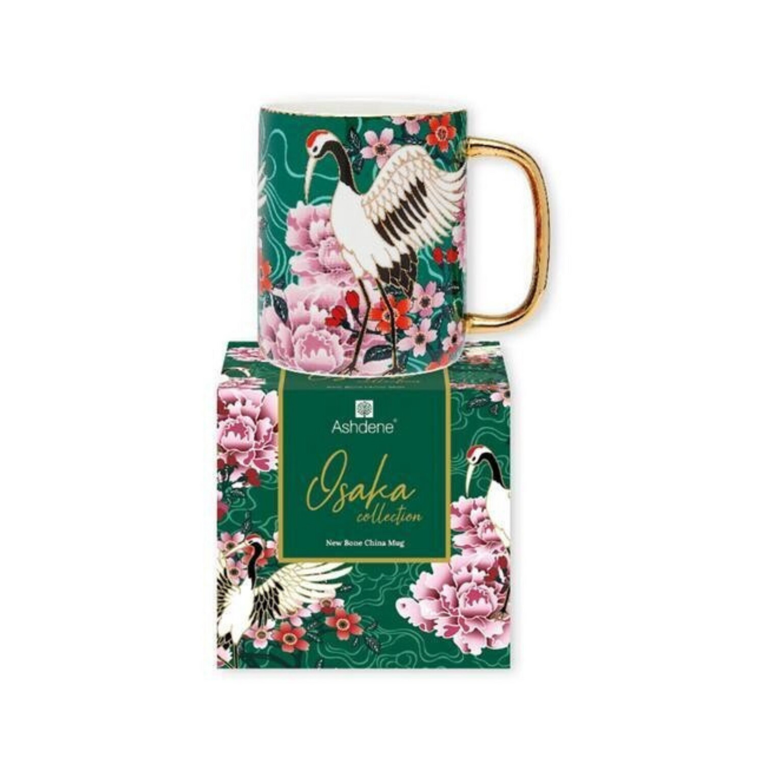 Osaka Emerald Cranes Bond Mug