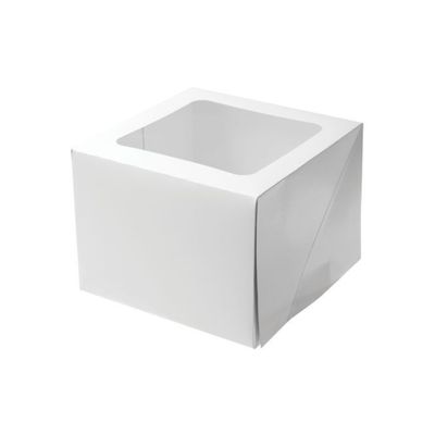 White Cake Box 6 Inch Tall Square - 8 X 8 Inch