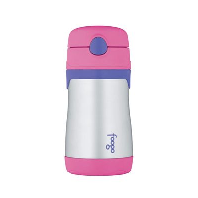 Foogo Straw Bottle 355Ml - Pink
