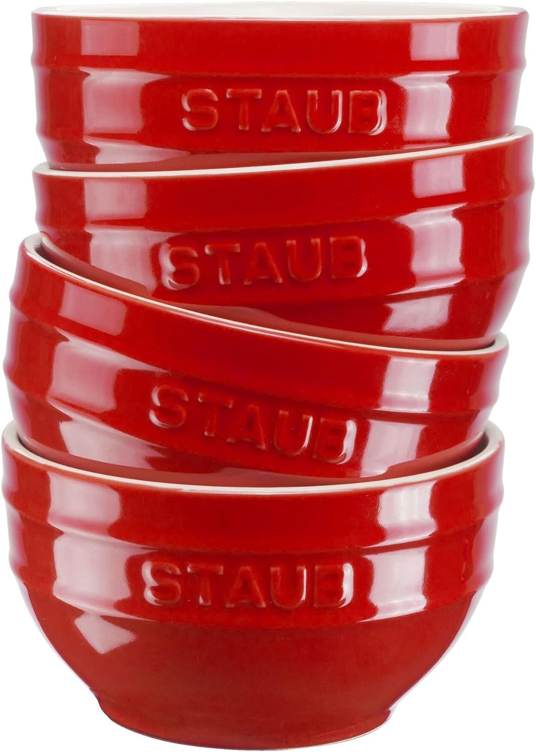 Staub Ceramic Round bowl 14cm Cherry Set of 4