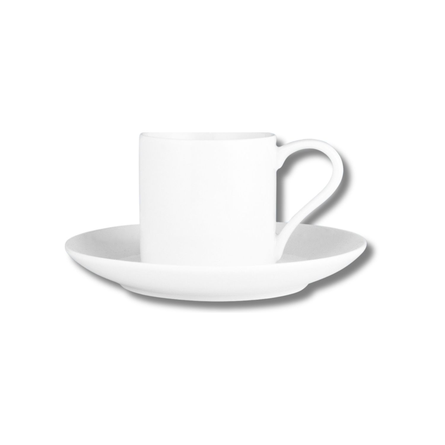 Straight Demi Cup &amp; Saucer 100Ml New Bone
