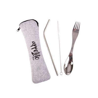 3 Piece Stainless Steel Traveller's Cutlery Set