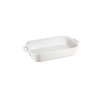 Ceramic Gratin Rectangular White - 34 x 24cm