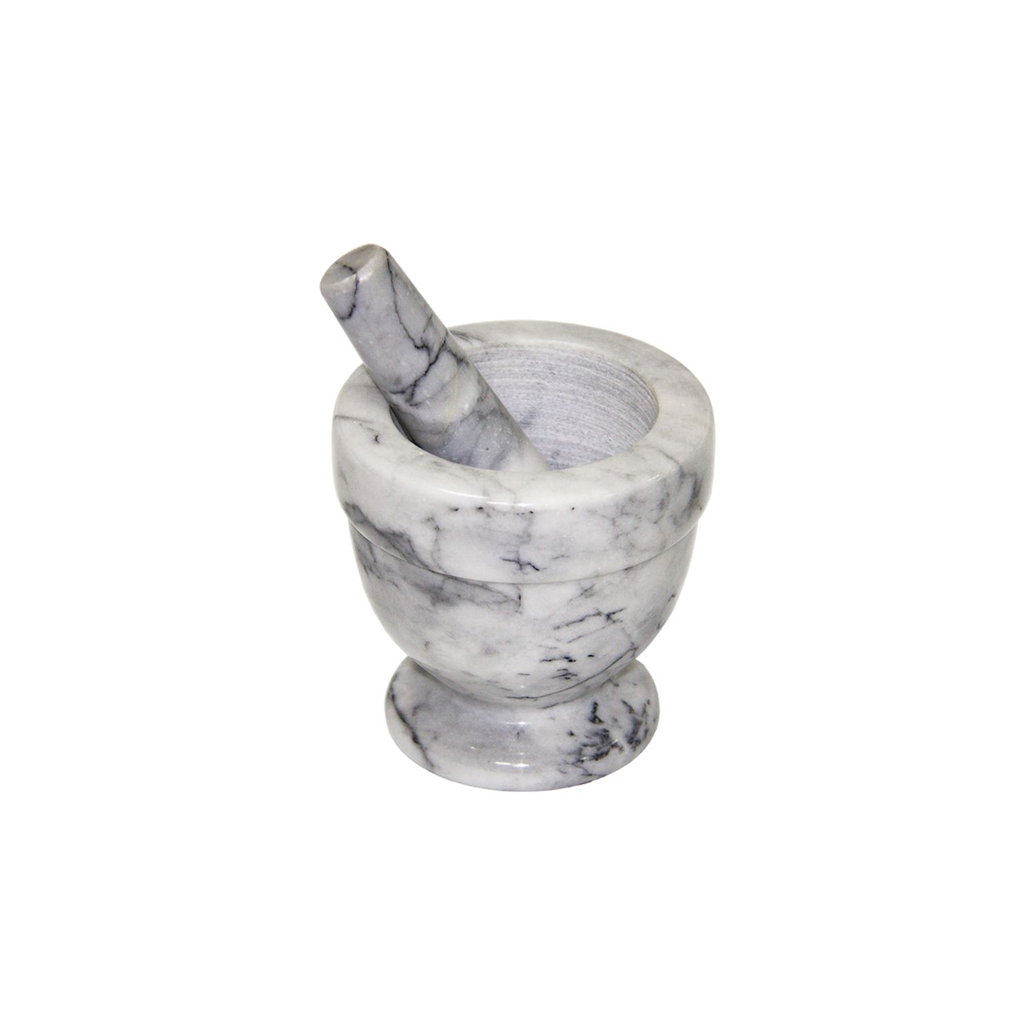 Grey Marble Mortar &amp; Pestle 12cm